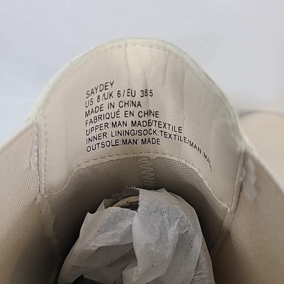 NEW Justfab Saydey Chunky Boots- In Ivory Size 8 NIB - Picture 6 of 9